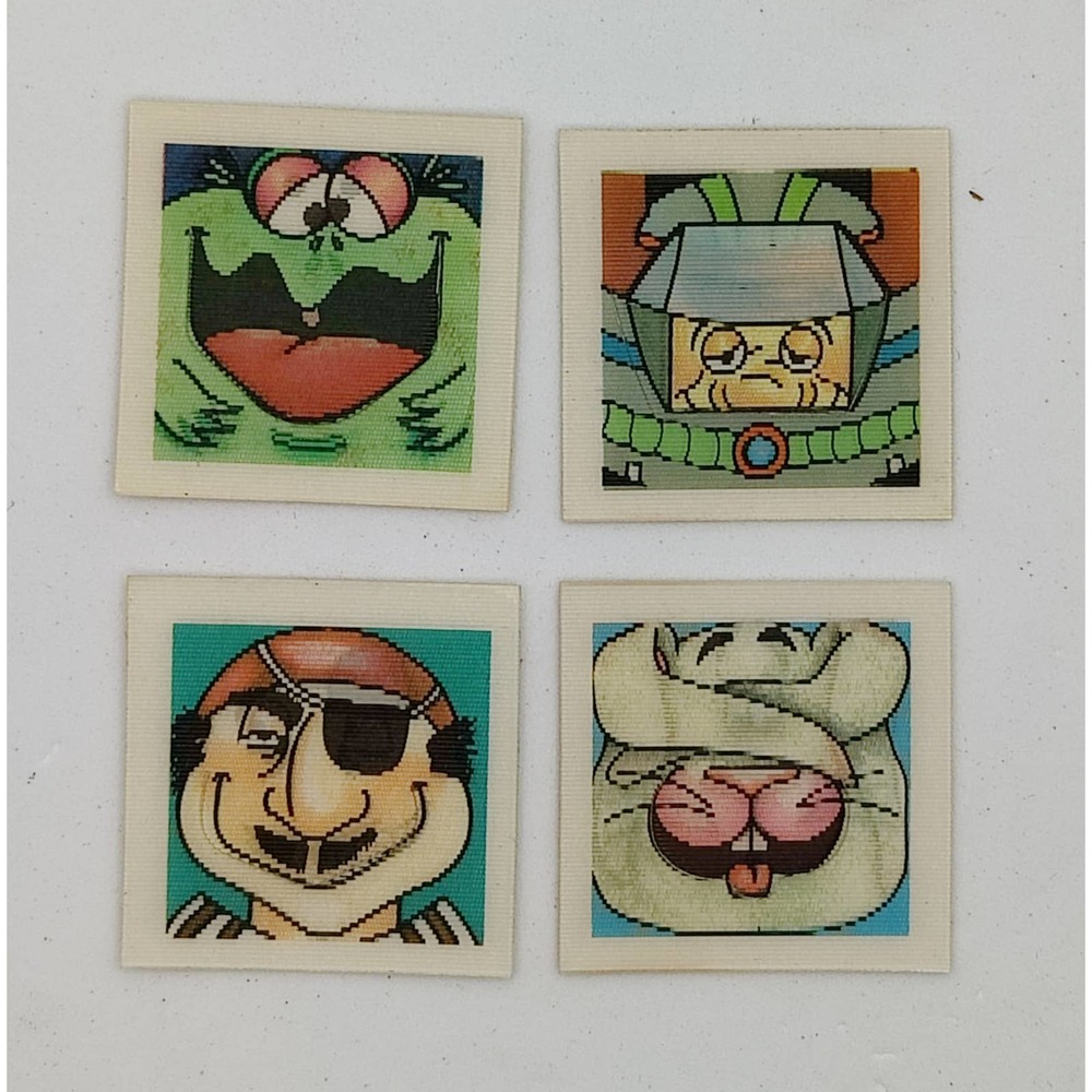Set of 4 Cracker Jack Funny Face Bookmarks  Vintage!